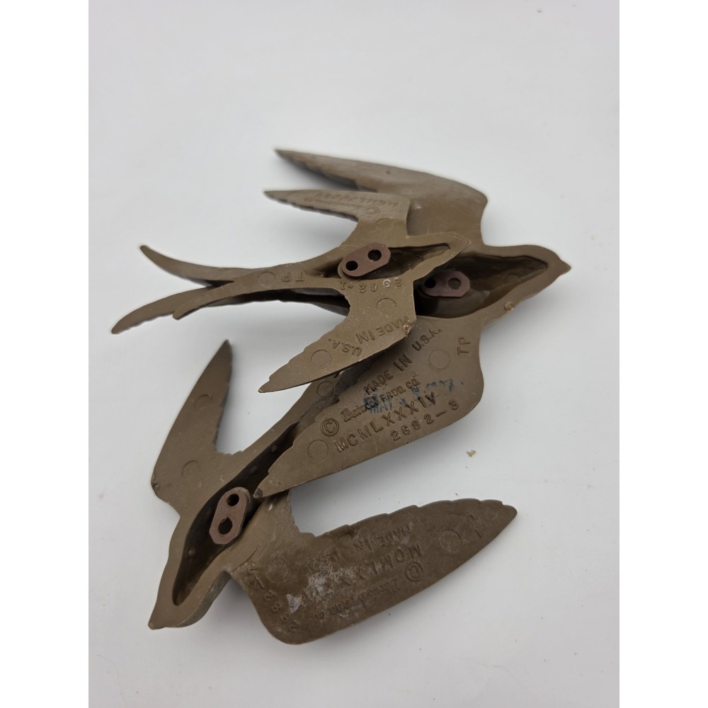 3 Vtg Burwood Plastic Swallow Birds Wall Decor Metallic Color #2682 - Picture 4 of 4